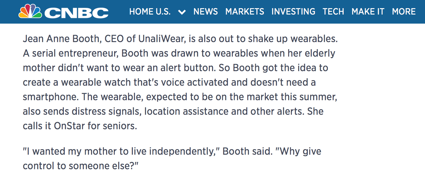 CNBC - smart bracelet to compete with Fitbit