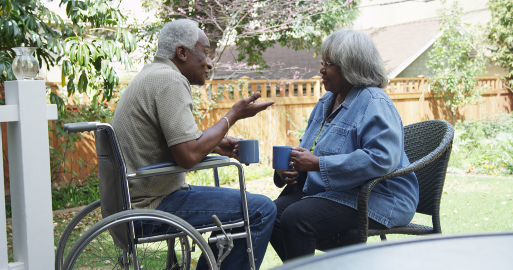 older couple at home