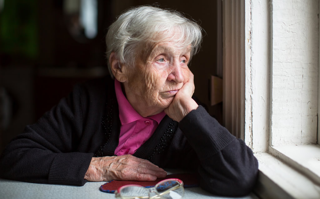 Worried Elderly Lady