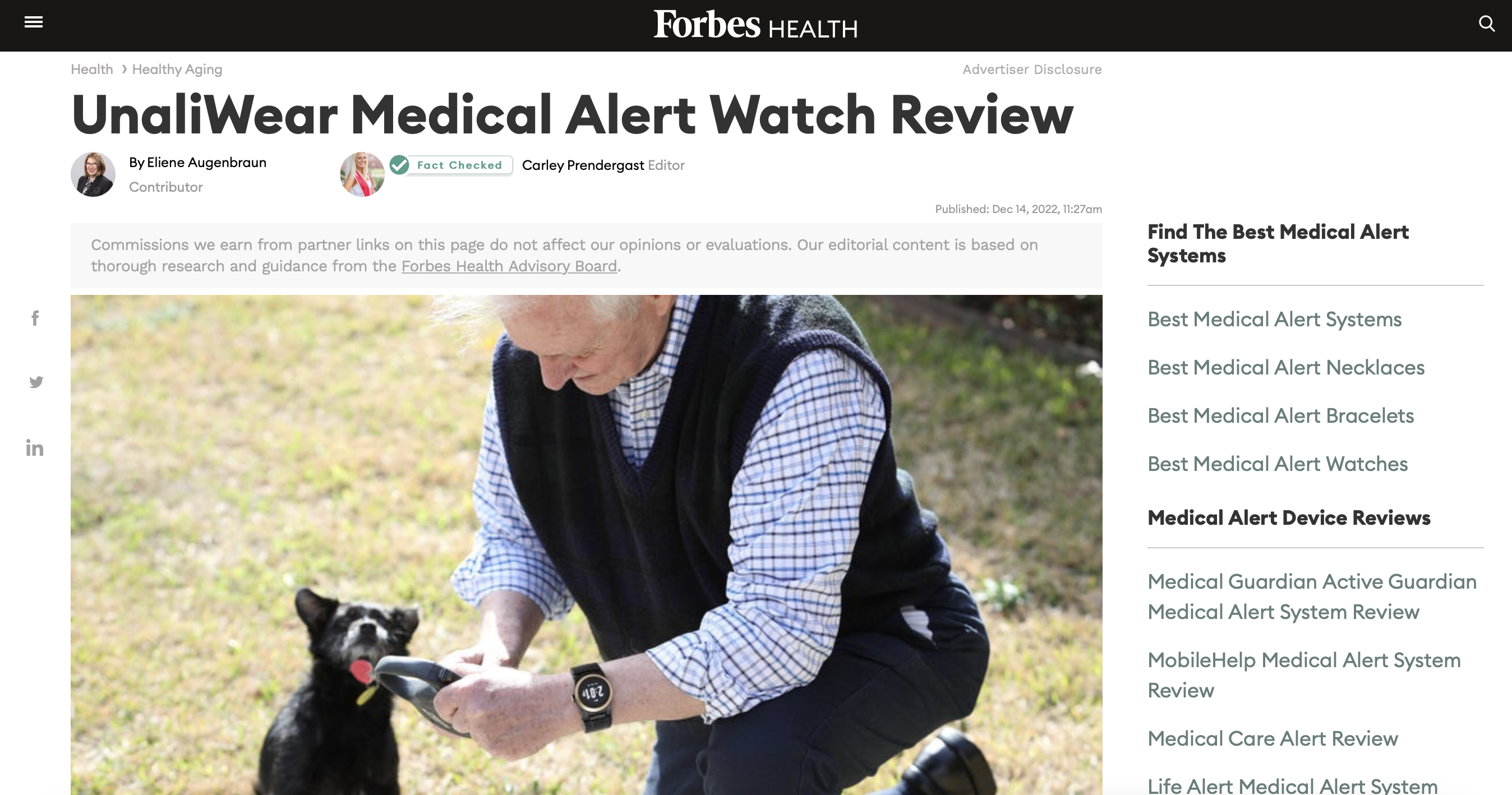 UnaliWear Medical Alert Watch Review from Forbes Health