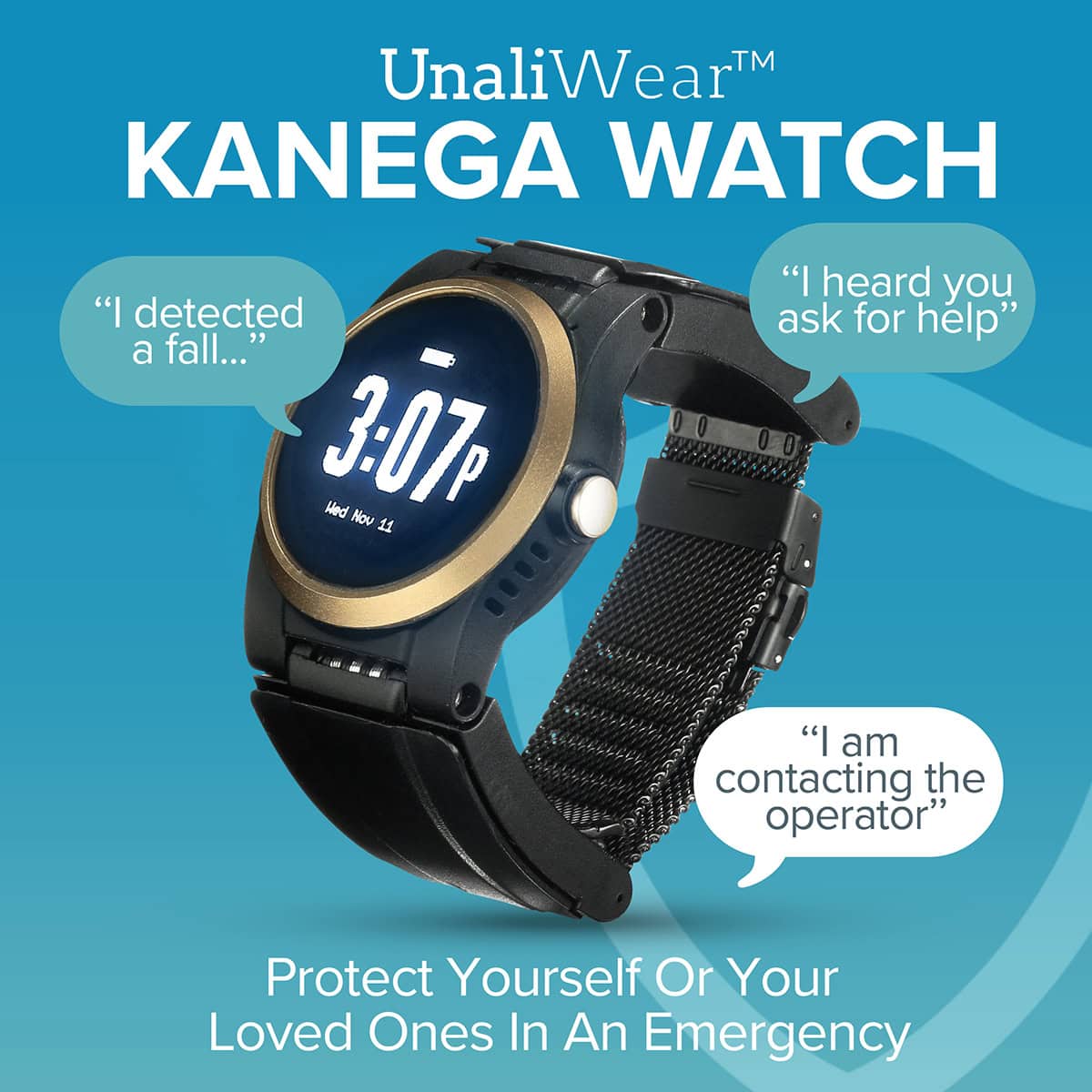 The Kanega Medical Alert Watch with Fall Detection UnaliWear