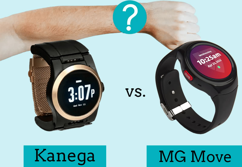 MG Move Fall Detection Watch vs Kanega