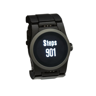 A Kanega Watch showing its step count