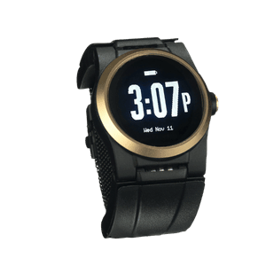 The Kanega Watch with the champagne gold trim option.