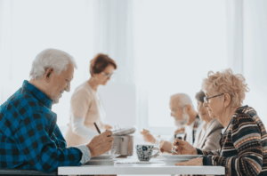 Seniors buying watches