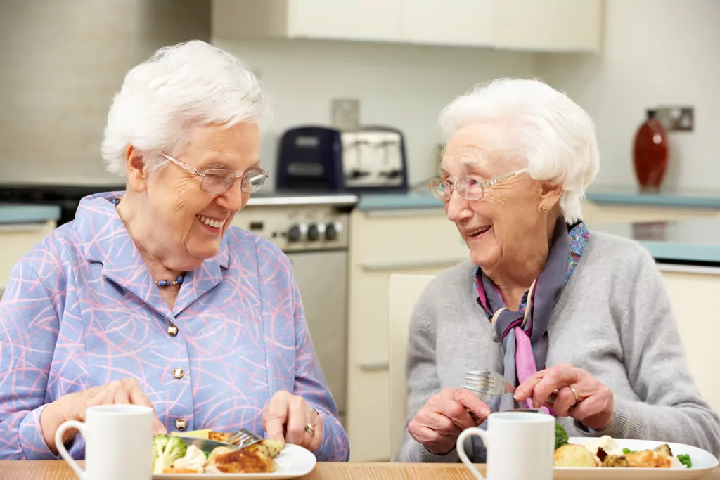 Elderly Ladies eating